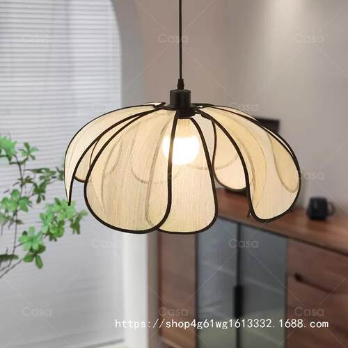 法式复古花朵餐厅吊灯诧寂风中古艺术设计感卧室书房花瓣灯casa