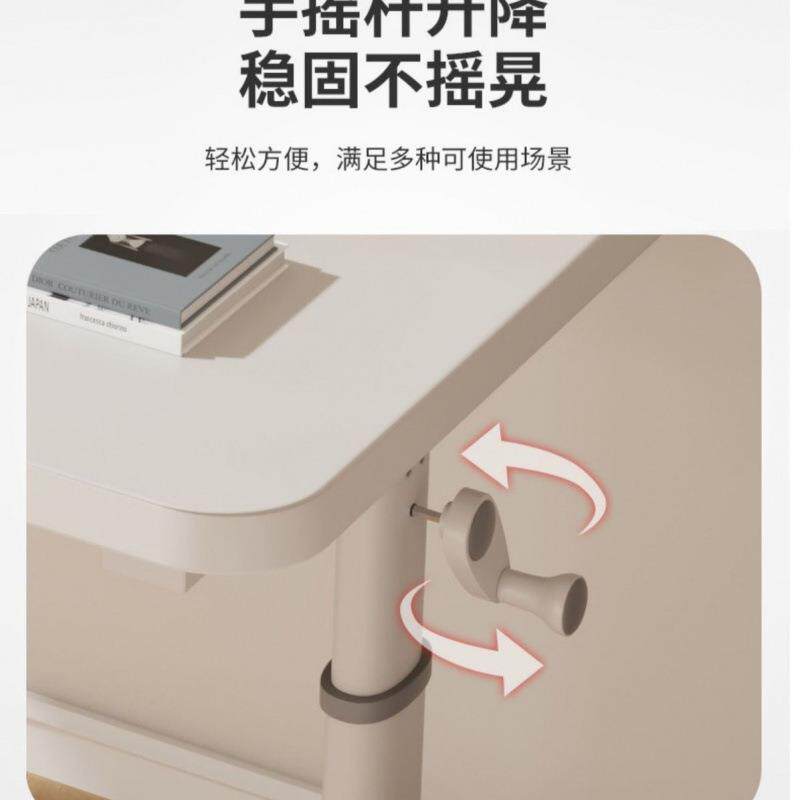 桌子小书桌学生可升降手摇升降桌大白桌手摇升降桌简约书写桌宿舍