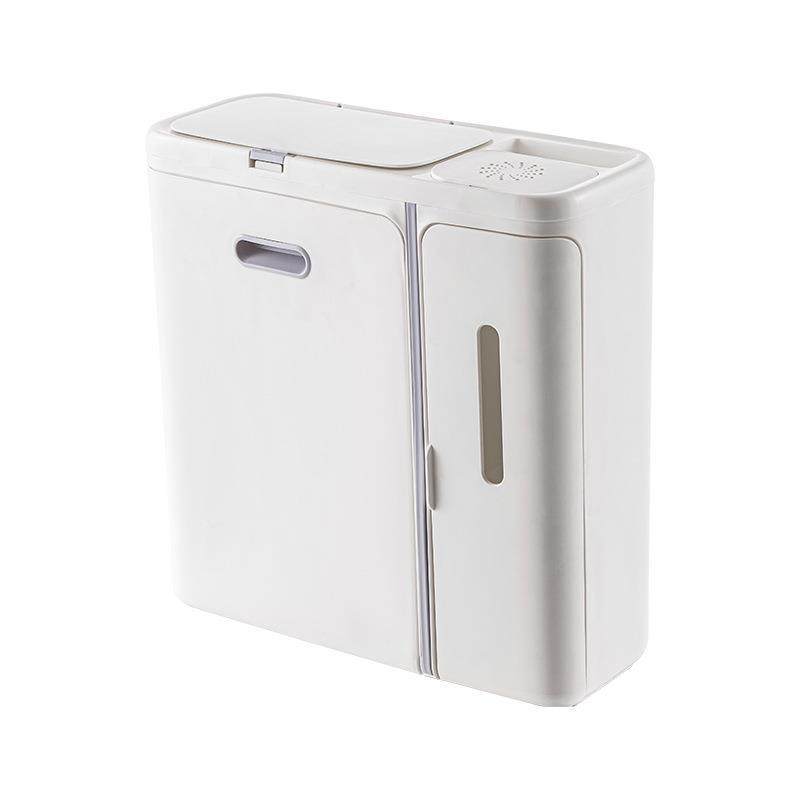 垃圾桶厕所卫生间带盖家用卧室北欧客厅厨房夹缝厕纸有盖纸篓大号