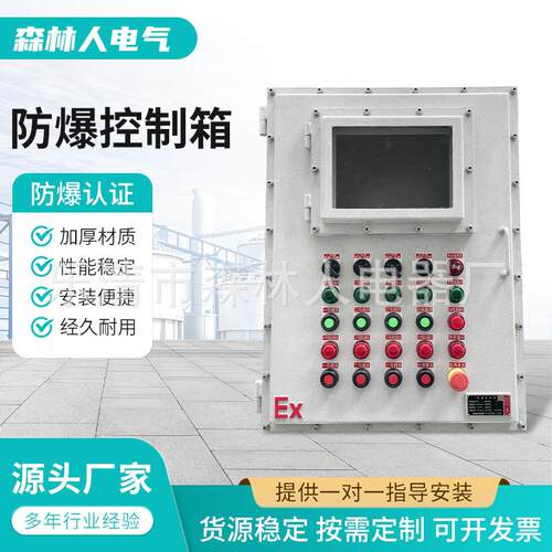 防爆控制箱碳钢防爆触摸屏仪表配电箱带按键温控仪表箱称重仪