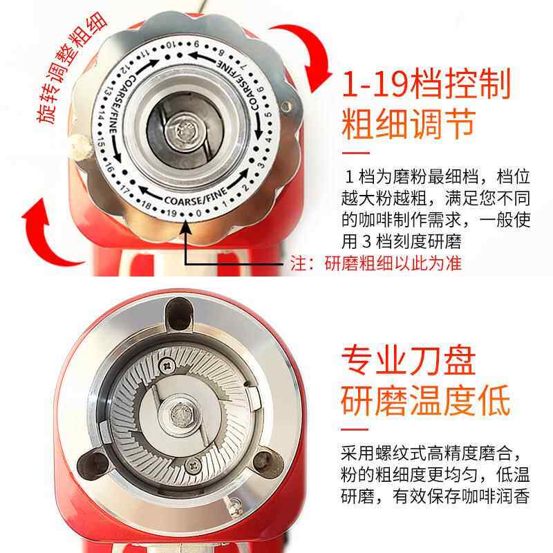 凌机动研商用电动磨豆机咖啡豆意式磨机磨磨盘式FZD家用直出粉豆0