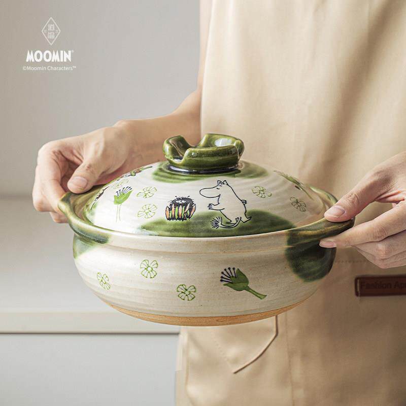 姆明砂锅 厚实保温粗陶瓷煲仔饭 耐干 干烧不易裂焖电锅巴土锅釉