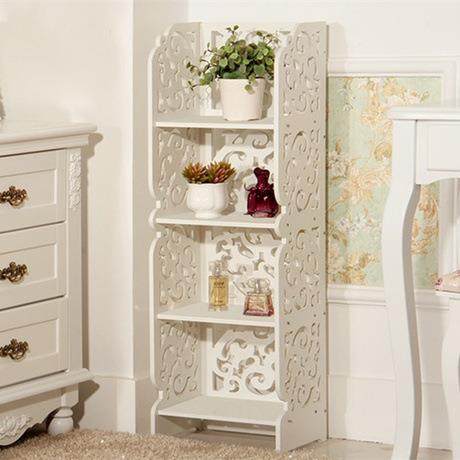 创意镂空4层方形雕花置物架书架创意鞋架浴室防水隔板储物架花架,收纳整理,书桌收纳置物架,淘宝优惠券,粉丝福利购,淘宝优惠卷