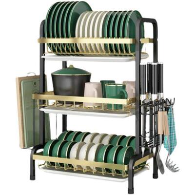 Kitchen sink racks stainless steel dish drain rackdrying跨境