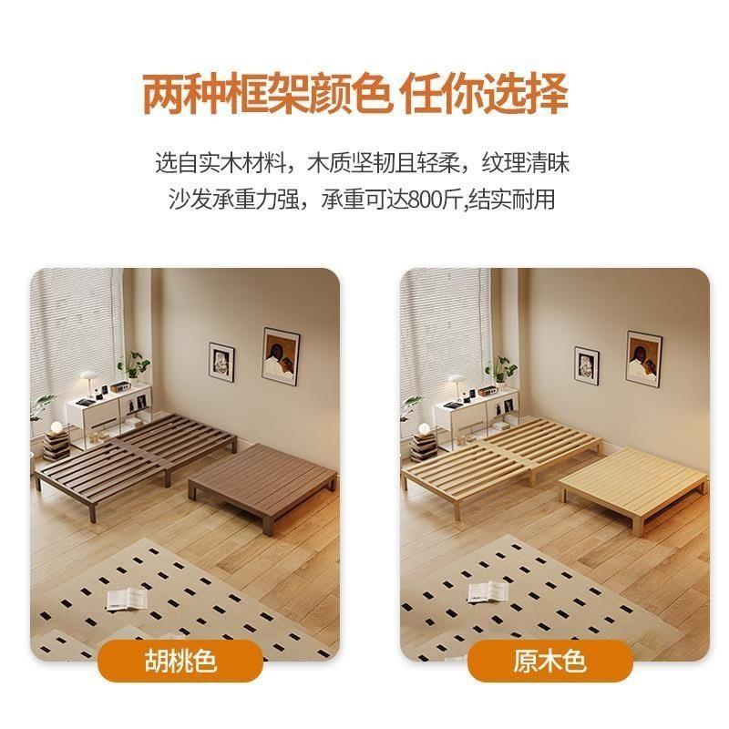 实木沙发床小户型折叠坐卧两用卧室书房多功能抽拉推沙发床