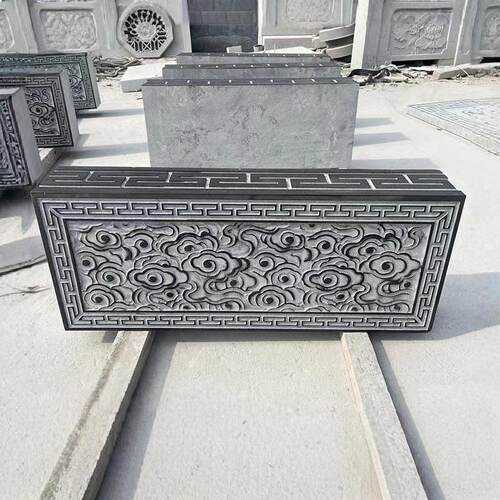 青石祥云台阶石踏步石仿古面手凿面雕花台阶石别墅寺庙过门石