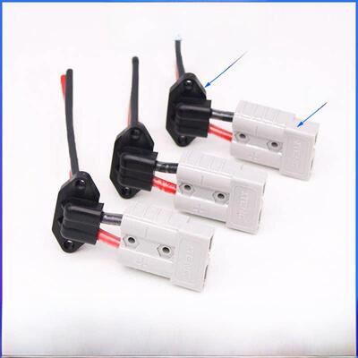 安德森50A插头带线电动叉车电池充电电缆头大电流连接器带线