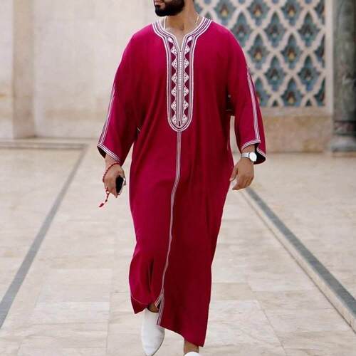 Muslim Men Gown Thobe Kaftan Dress Africa Long Shirt男士长袍