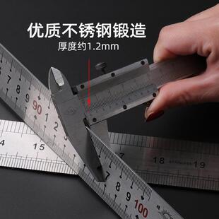 钢尺 1m 不锈钢加厚直尺双无品牌/面精多密刻度能尺 功绘画制图测