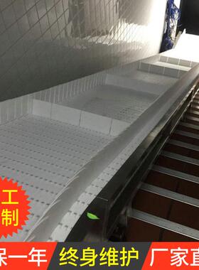 食品级塑料果蔬清洗运输塑料尼龙链板输送机爬坡机加工链板输送机