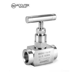 304/316不锈钢高压针型阀螺纹2分内丝穿板针形截止仪表阀4分DN15