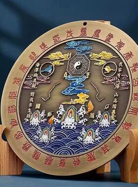 纯黄铜超大天官赐福客厅百福招财书房玄关山海镇聚财吉祥平安摆件