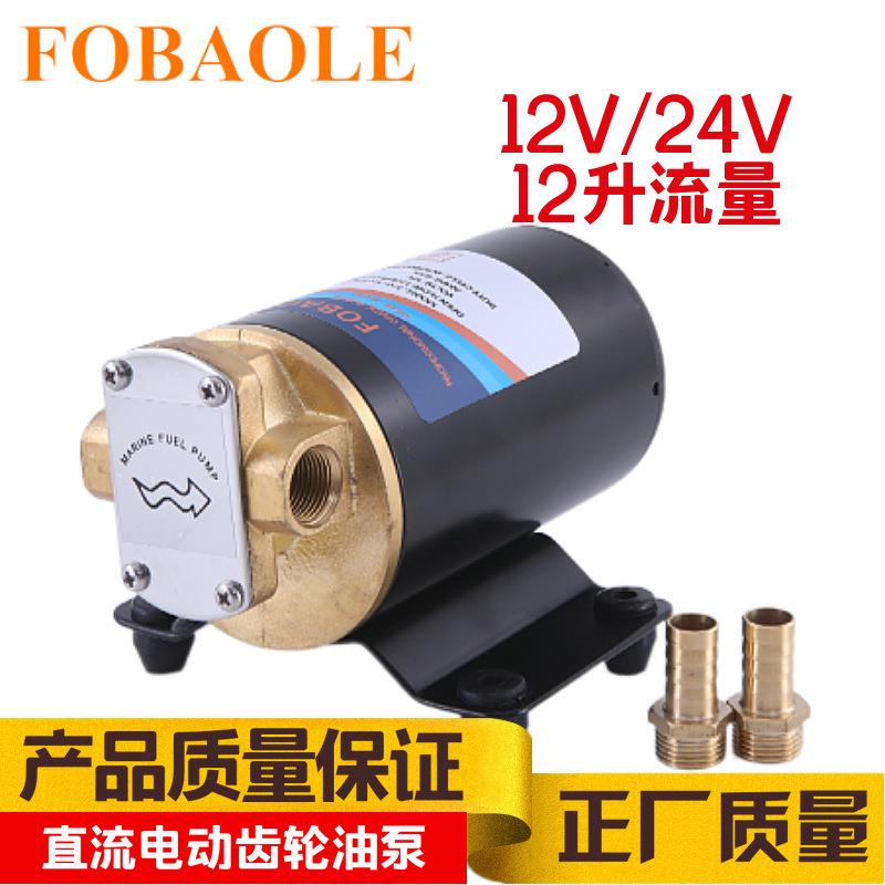 直流齿轮油泵12V/V24微小型柴油泵机油泵润滑油自吸电动12V抽油泵