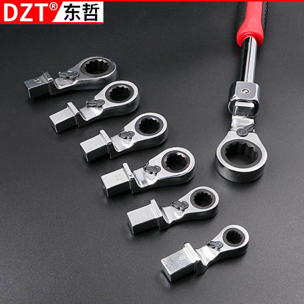 8件套可换头棘轮扳手套装电工安装汽修家电维修工具棘轮扳手套装