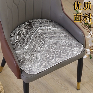 高档简约现代餐椅垫四季 餐椅软包垫欧式 通用家用马蹄形防滑屁股垫