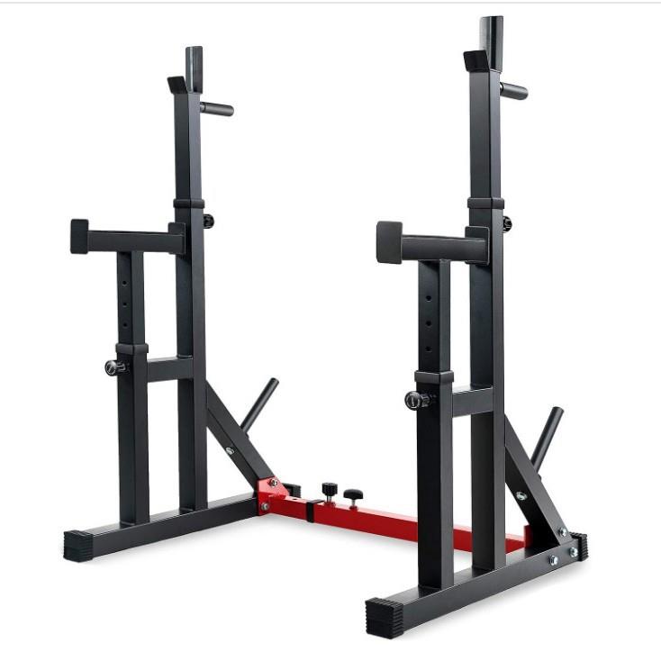 可调节连体举重床深蹲架举重架杠铃架可配套哑铃凳力量训练深蹲架