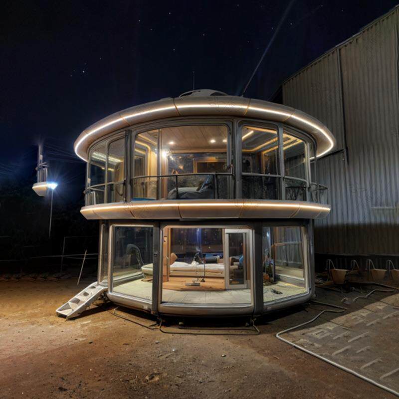 海景UFO双层咖啡屋小书吧 UFO太空舱可移动民宿酒店180°视野樹屋