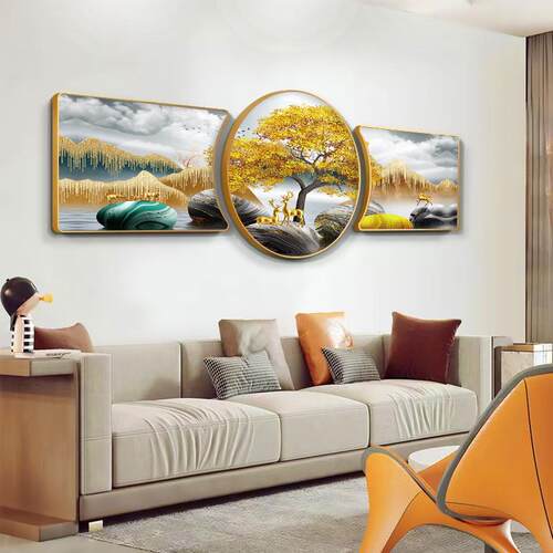 新款直销客厅沙发背景墙装饰画墙画现代简约轻奢挂画北欧风壁画大