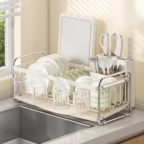 New Kitchen Countertop Dish Storage Rack Multifunctional Hom