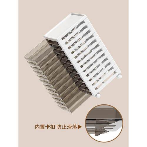 GZ6M办公桌收纳盒整理文件柜塑料储物盒桌下抽屉透明箱多层桌面置