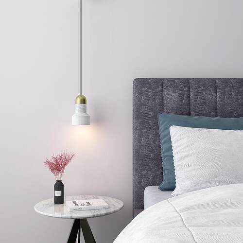 直销新款大理石北欧吊灯创意现代吊灯家灯具咖啡厅酒吧餐厅云石LE