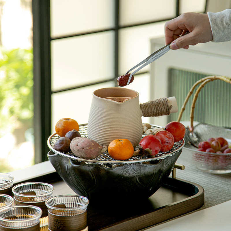 围炉煮茶家用网红全套电陶炉煮茶器罐罐奶茶壶茶具套装玻璃泡茶壶