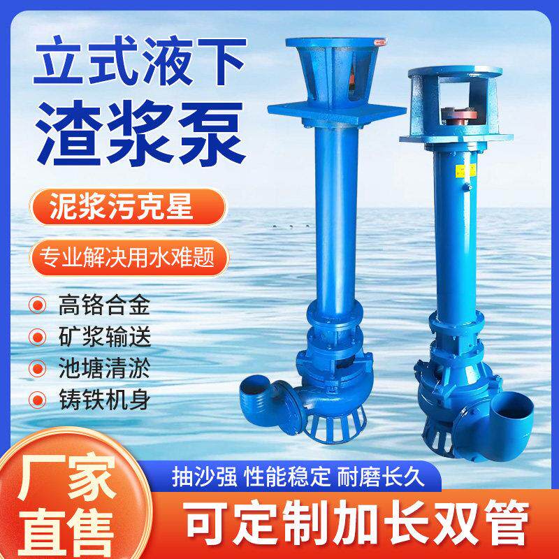 液下渣浆泵YZ立式抽沙泵单双管耐磨泥浆泵池塘河底清淤排污吸沙泵
