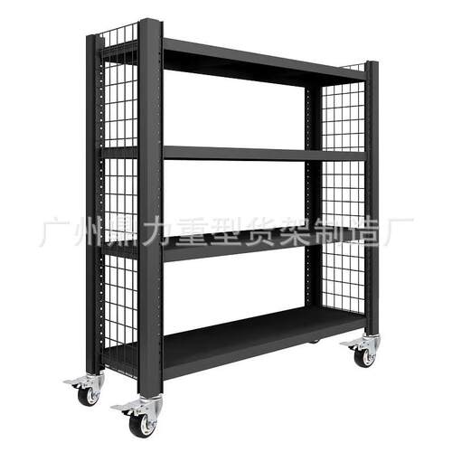 重型货架可移动带轮置物架多层加厚仓库储物铁架子库房家用展示架