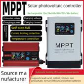 Mppt太阳能控制器12V24V48V60V72V96V铅锂电池通用230V光伏充电器