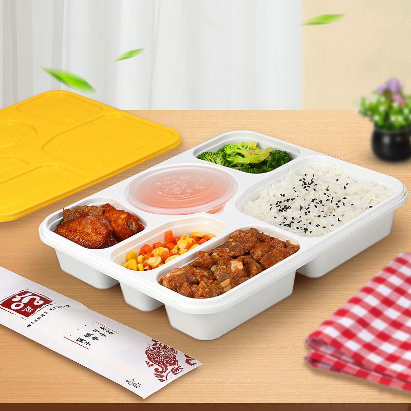 新款直销一次性打包盒食品级塑料方形大号外卖快餐盒多格便当饭盒