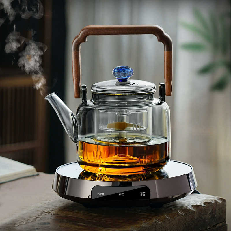 艾玛诗电陶炉煮茶大功率1300W静音煮茶器烧水定时保温泡茶专用炉