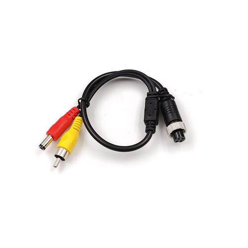 莲花接口转航空头转RCA莲花接头AV DC监控录像机显示器音频视频线