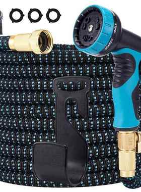 C热销hose3倍伸缩水管花园浇花软管多功能家用高压洗车水枪