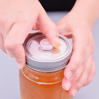 食品保鲜盖厨房密封盖子梅森罐抽气真空玻璃瓶盖铝合金盖不含BPA