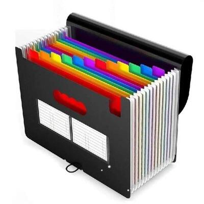 12 Pockets Accordian File Folder Expanding File Organizer