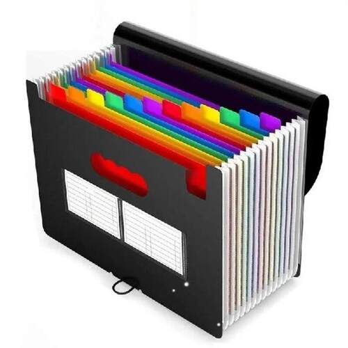 12 Pockets Accordian File Folder Expanding File Organizer