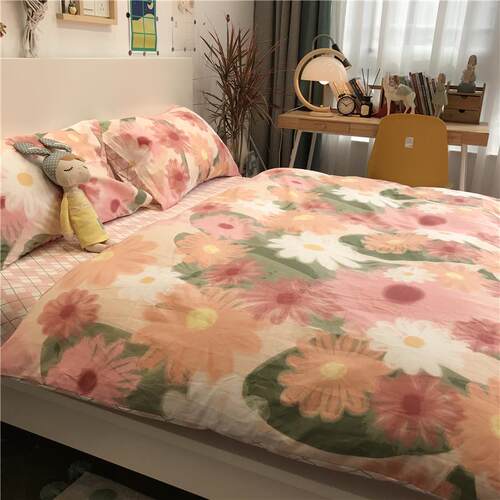 正品欧式田园风小碎花床上美四件套全棉纯棉被1套写意1.m.8米5床