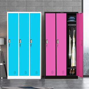 厂家直销钢制员工宿舍更衣柜储物柜2门家用彩色衣柜加厚铁皮柜子