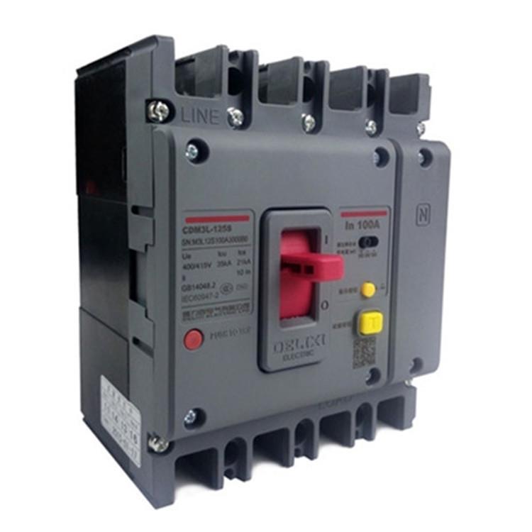塑壳漏电断路器CDM3L-125C/4300/3P/4P配电箱三相四线空开630A