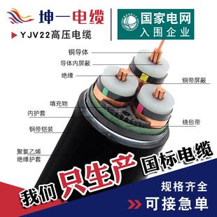 35kv工程建筑铜芯电力电缆 直销YJV22国标纯铜高压电缆3芯26