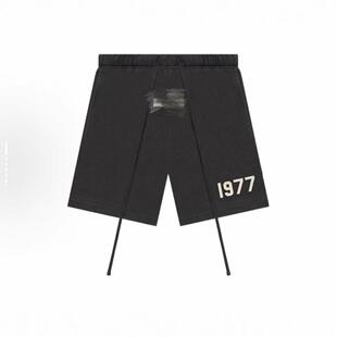 Casual 2022 Sweatshort All Black - Cotton Material For
