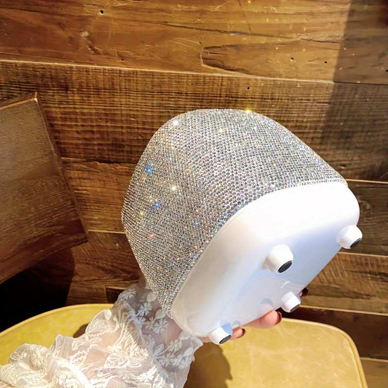 轻奢桌面方型杂物桶创意镶钻家用按压式垃圾桶temu爆款