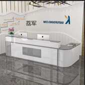 LJ公司前台接待台简约现代转角台球厅吧台收银台美容院服装 店柜台