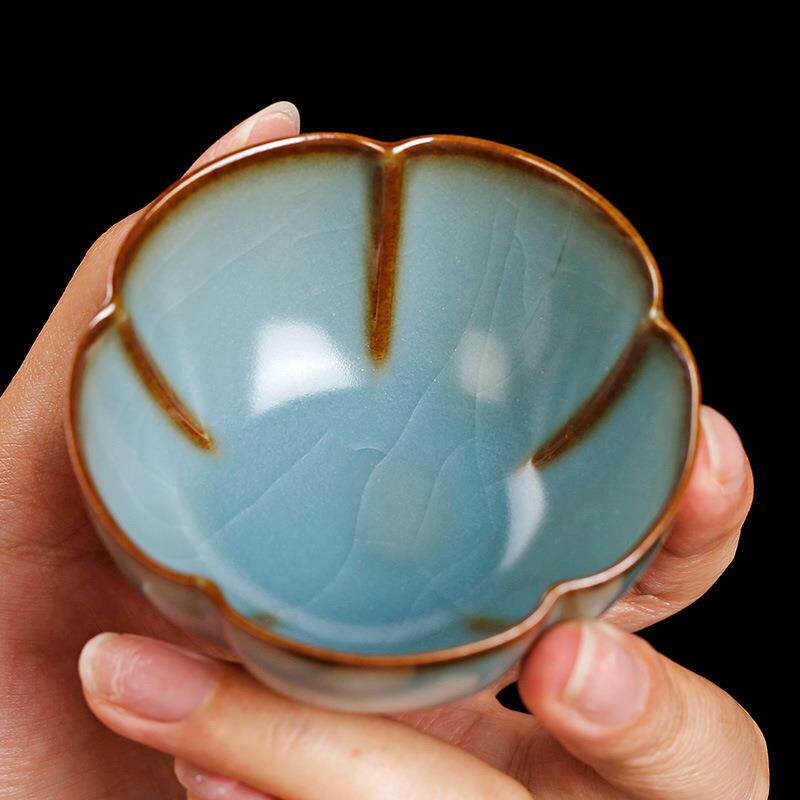 汝窑主人杯单杯可养纯手工陶瓷功夫小茶杯单只个人品茗杯子