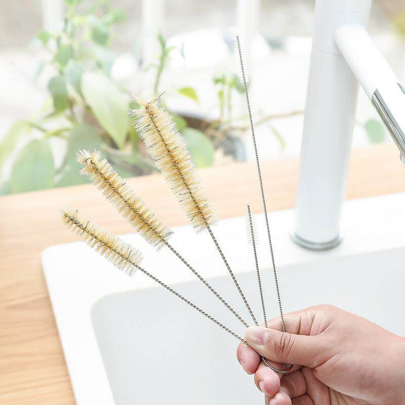 缝隙刷五件套家用水杯茶壶水壶迷你长柄不锈钢硬毛刷子吸管刷