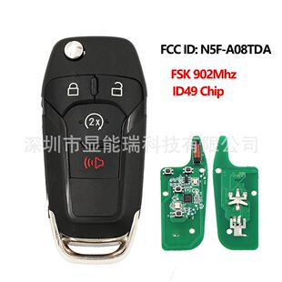 适用于福特汽车钥匙3 A08TDA 1键ID49芯片902频率FSKN5F