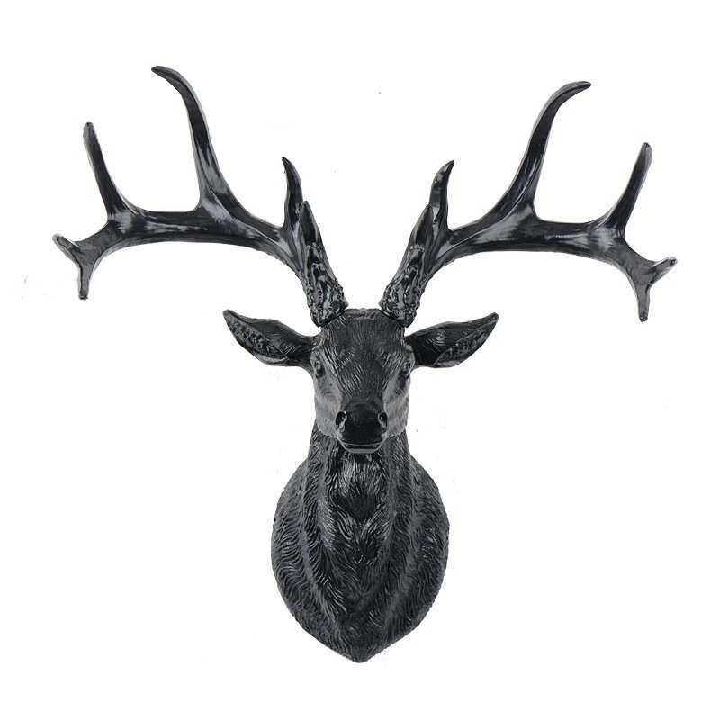 鹿头壁挂小号现代家居室内装饰品客厅壁炉办公室墙面树脂挂件