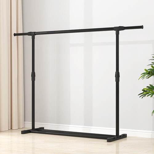 Simple folding clothes drying rack, single rod for indoor us