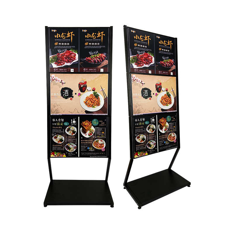门口海报餐厅饭店餐厅菜谱落地架广告牌展示架 广告宣传菜品立式