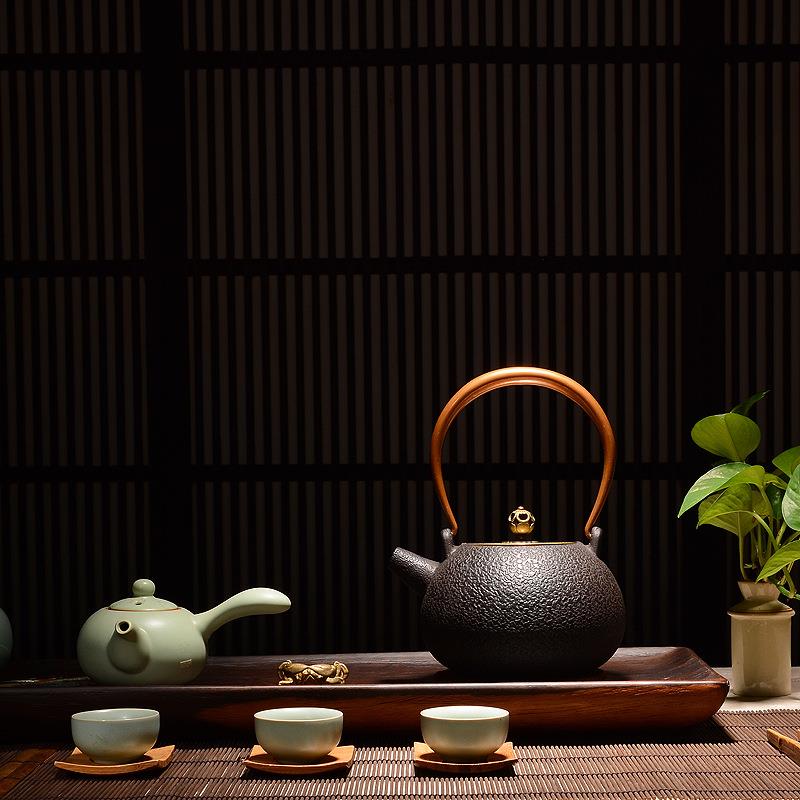 金京堂铸铁壶生铁壶煮茶壶烧水壶泡茶壶碳炉围炉电陶炉用煮水芳素